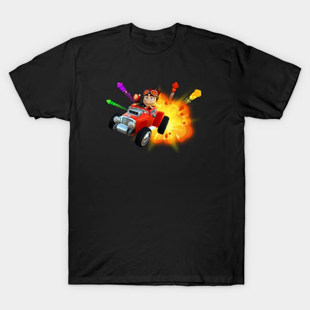 Beach Buggy Racing Explosion T-Shirt by Vector Unit